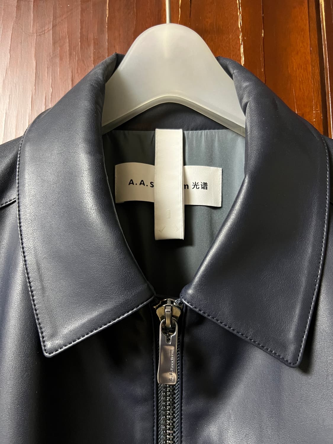 A.A Spectrum 코스티드 블루종 미드나이트 블루 가죽 자켓 상품이미지4