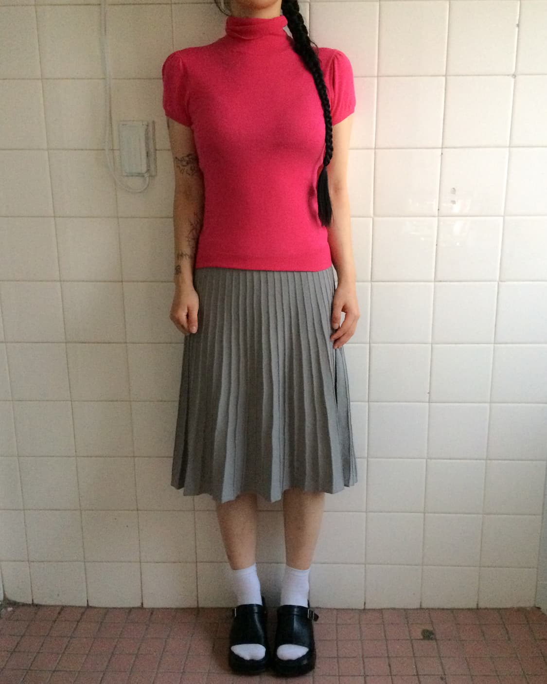 High neck half sleeve knit 상품이미지1