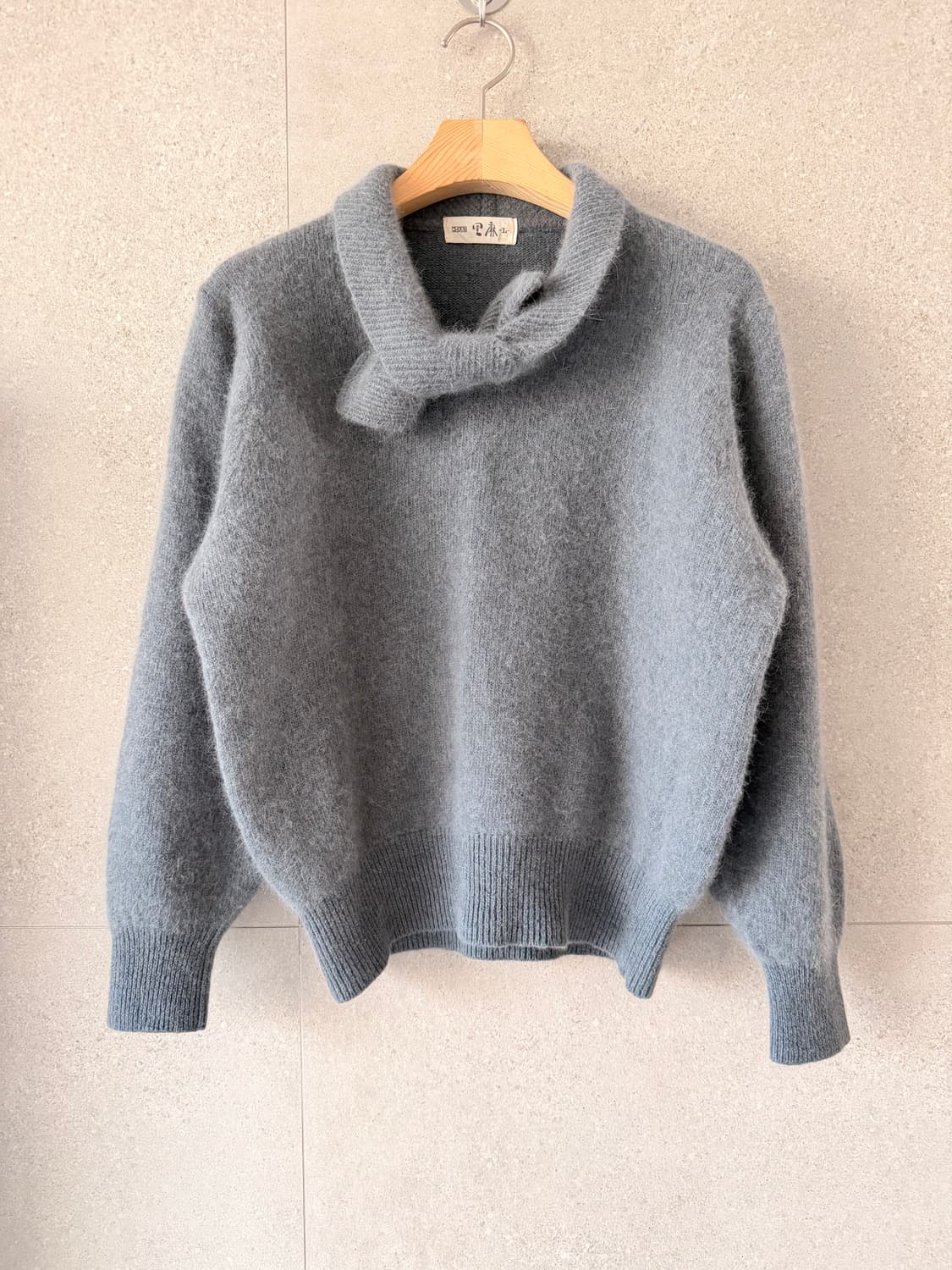 앙고라 리본카라 그레이 L 상품이미지1