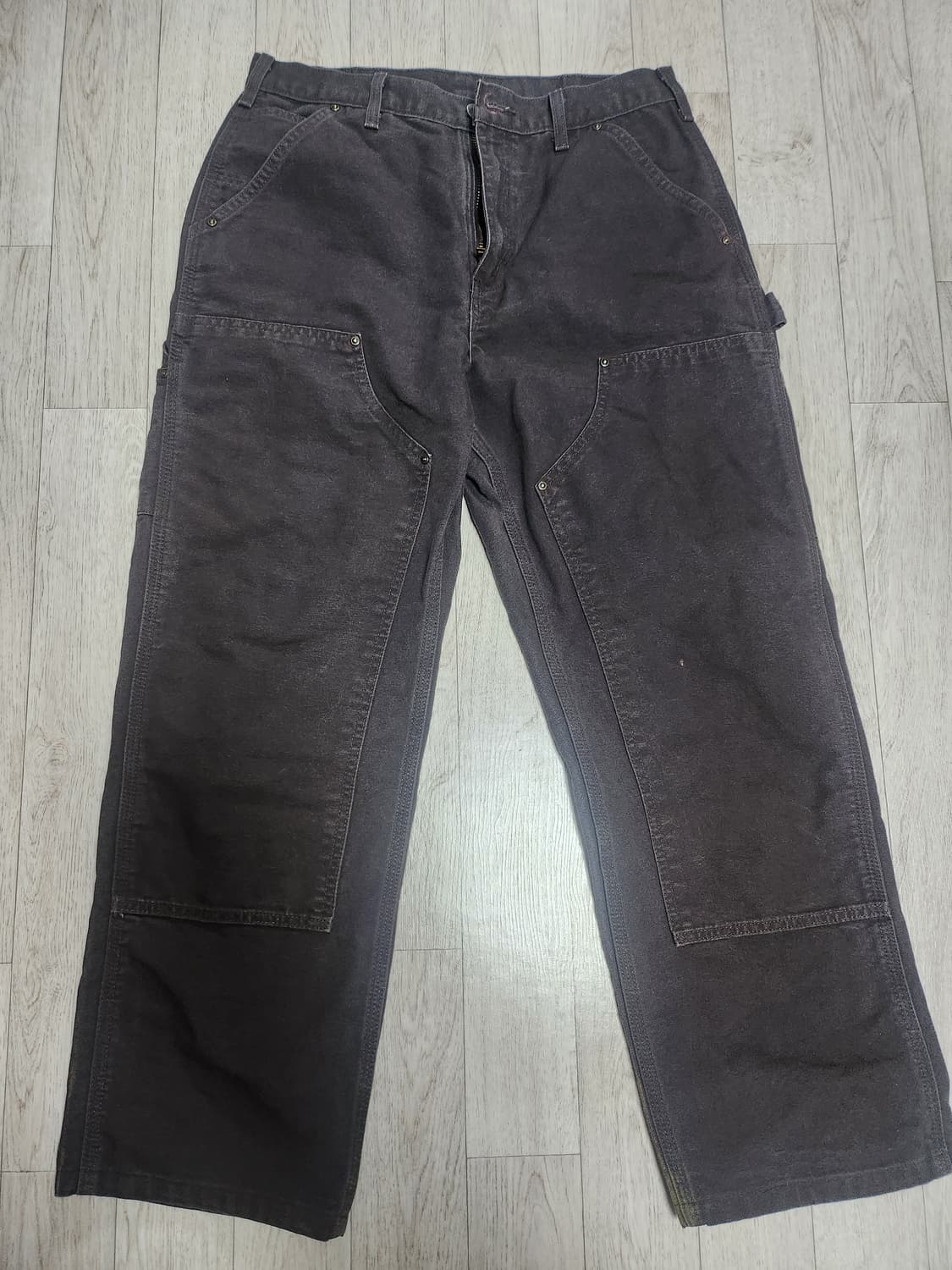 빈티지 칼하트 더블니 팬츠 B136 다크브라운 32x32 상품이미지1