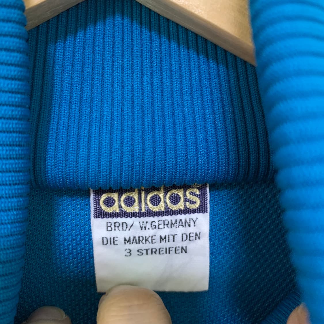 아디다스 80s 서독 빈티지 집업 져지 남녀공용 블루 트랙탑 상품이미지10