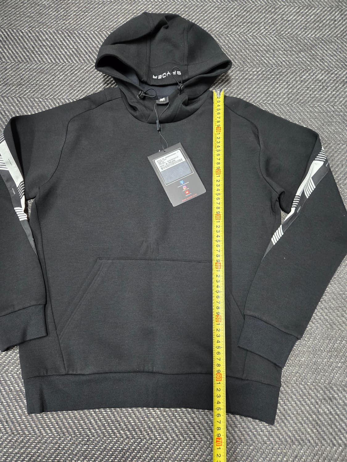 스파이더 공용 블랙 후드티 상품이미지5