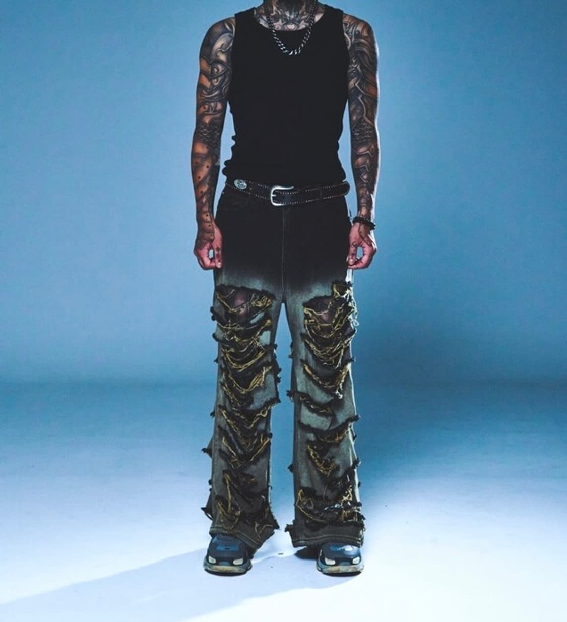 몸만와 디스트로이드 데님 팬츠 상품이미지5