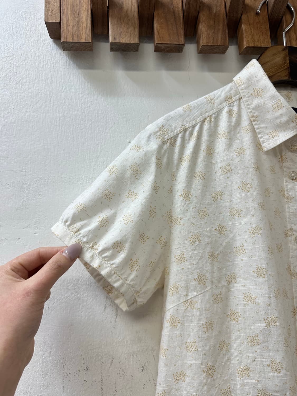 일본빈티지 East Boy 이스트보이 플라워 패턴 포켓 반팔 블라우스 상품이미지2