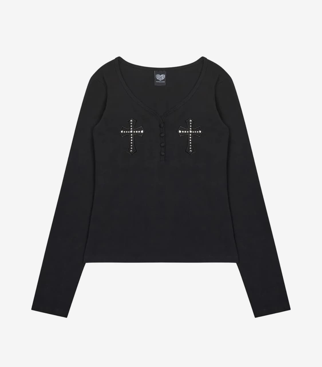 러브이즈트루 롱슬리브 GT PATCH SLEEVE TEE(BLACK) 상품이미지1