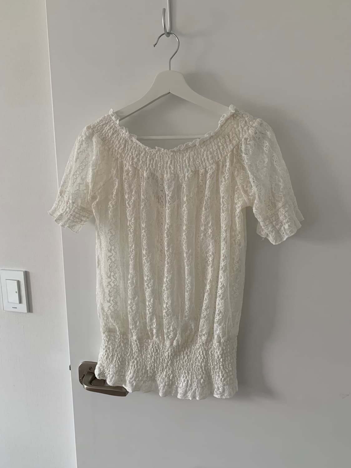 레이스 시스루 탑 상품이미지1