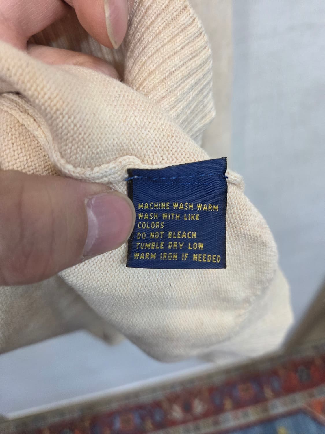 폴로랄프로렌 목 폴라 니트 베이지 xl 상품이미지5