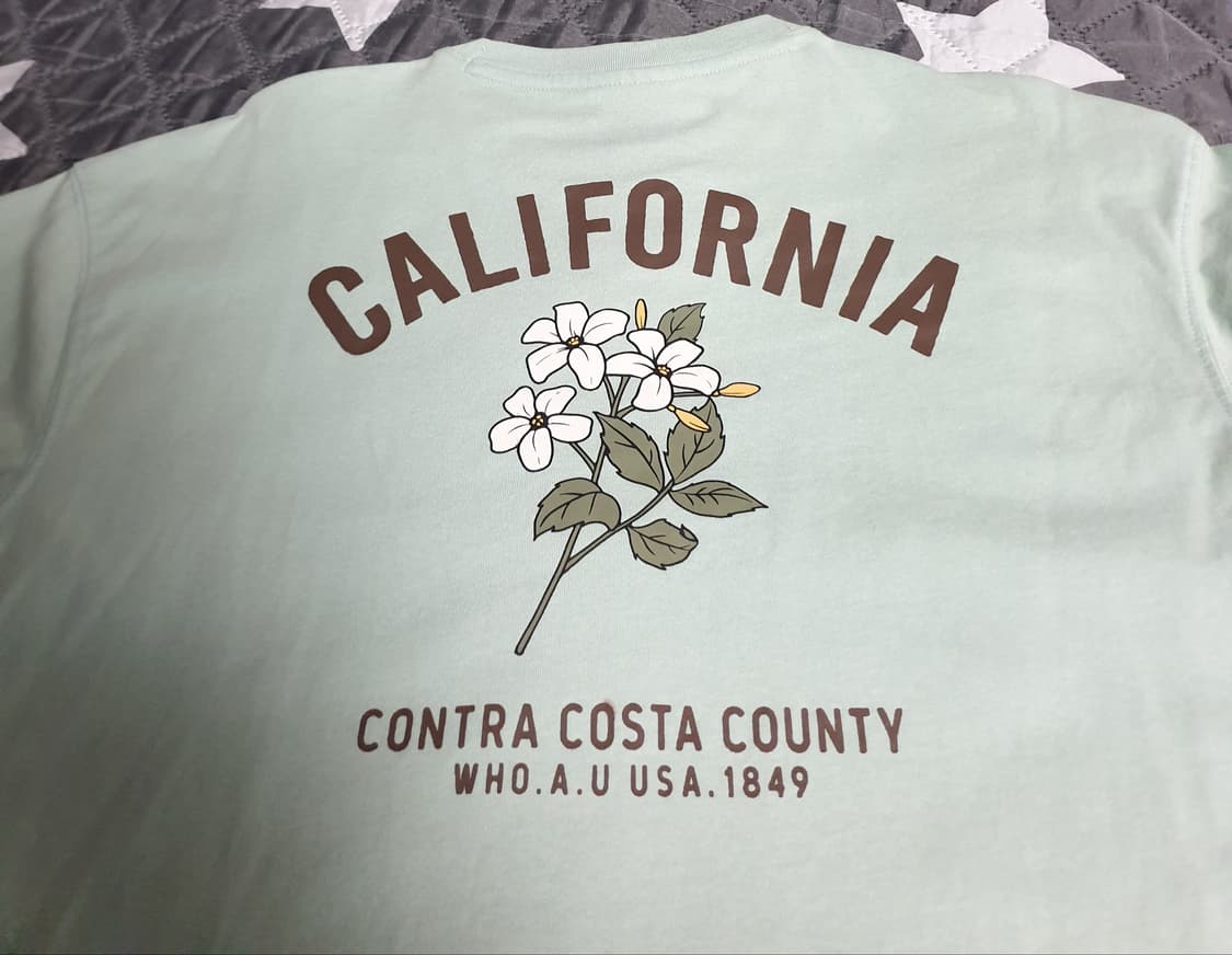 후아유 플라워프린팅 코튼 반팔티 민트 (M) 상품이미지4