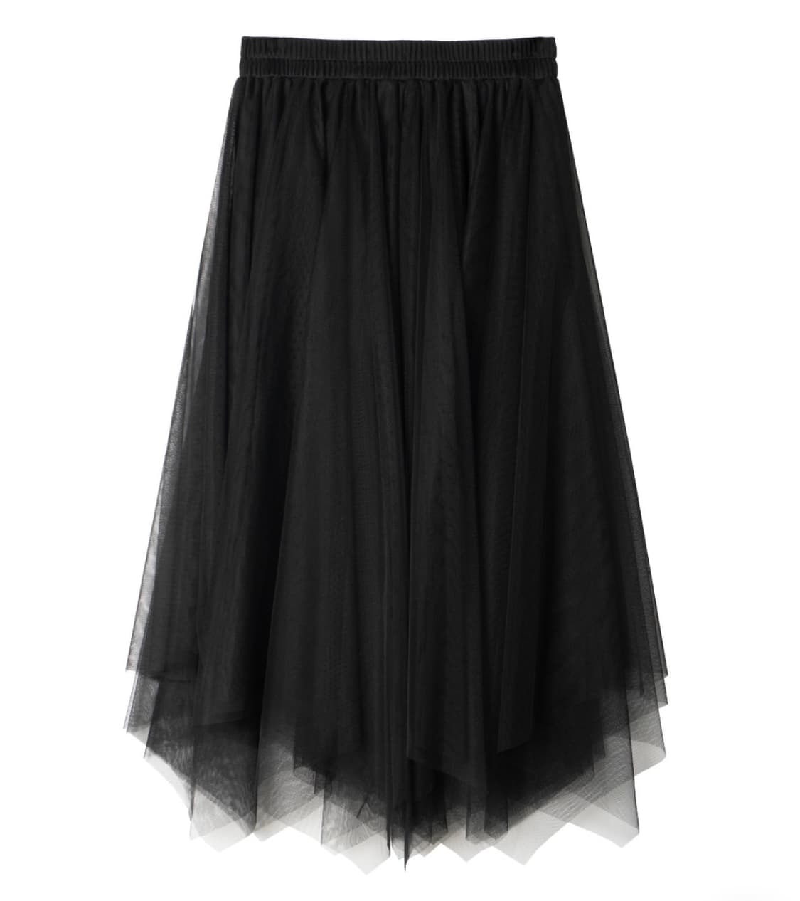우화 리퀴드 롱 스커트 블랙 상품이미지4