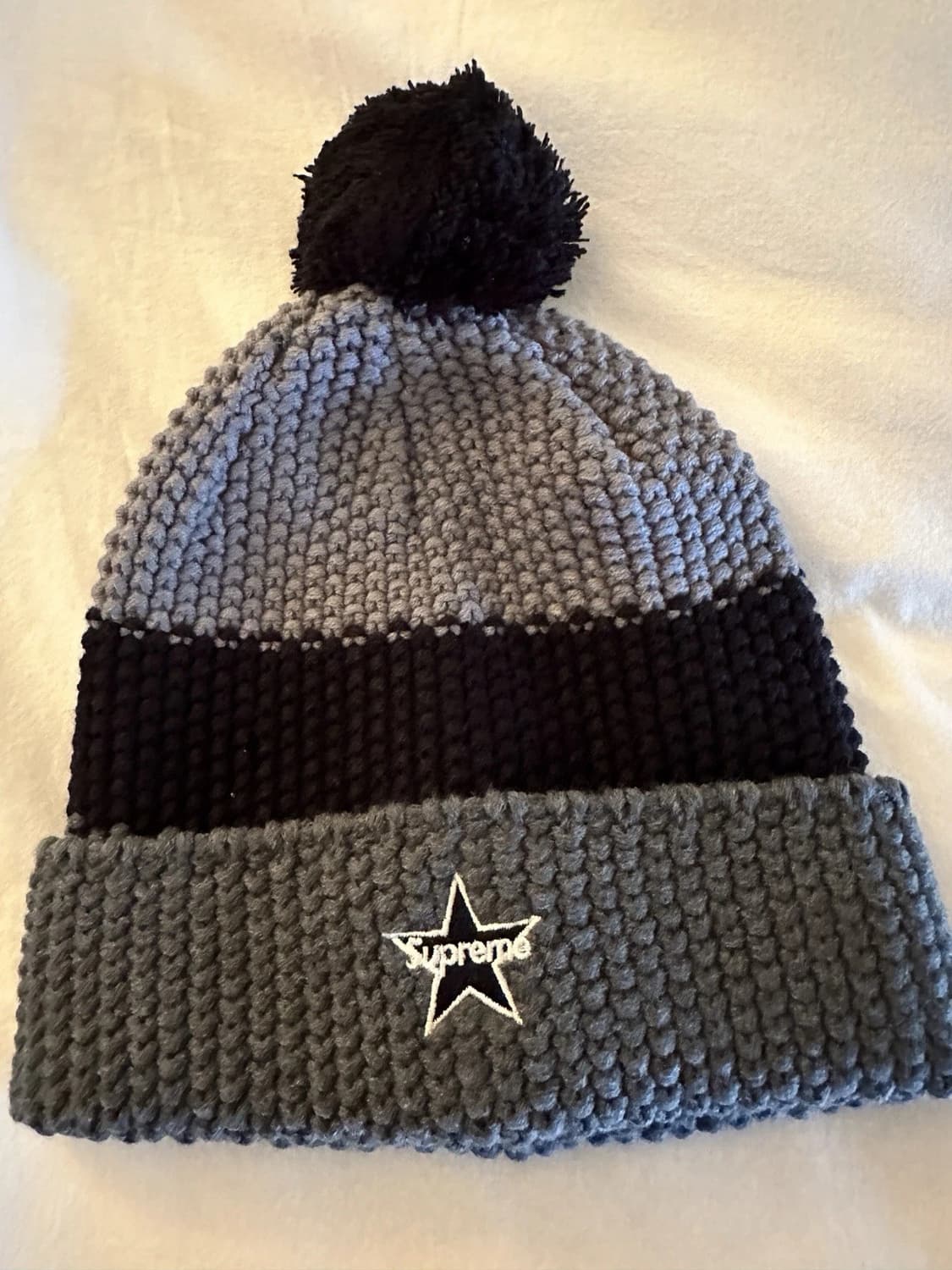 20FW 슈프림 알파인 폼폼 비니 그레이블랙 상품이미지1