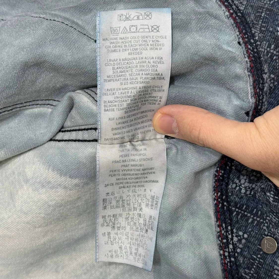 90s 게스 다이아몬드 데님 자켓 상품이미지8