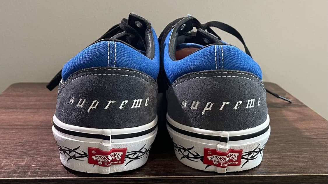 21FW 반스 x 슈프림 스케이트 올드 스쿨 트라이벌 바브 와이어 로얄 상품이미지3