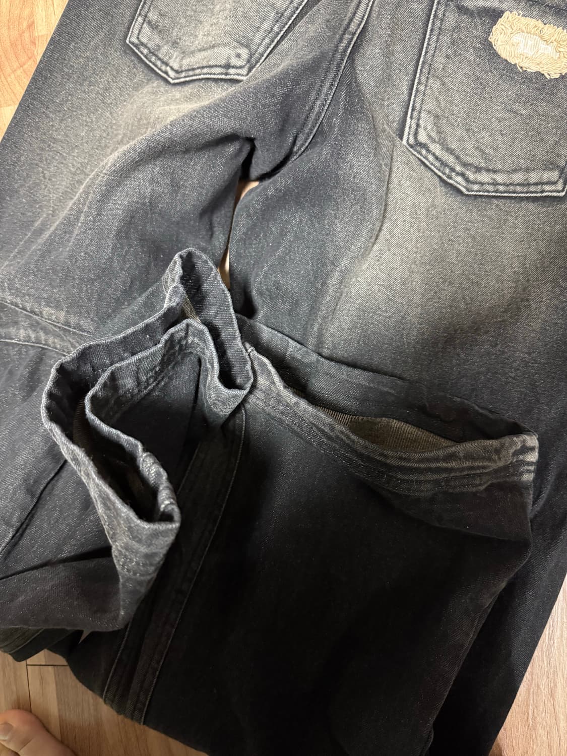 BLR 비엘알 니 포인트 데님 브라운 L 상품이미지4