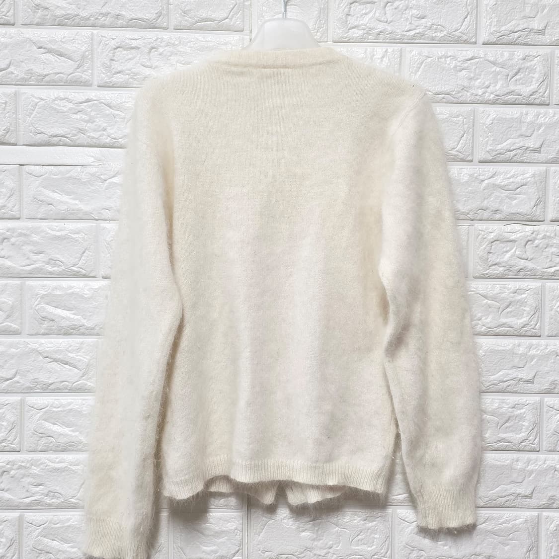 택포) S 라코스테 화이트 울 가디건 상품이미지4