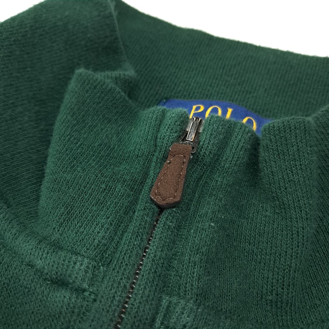 CL832 L 폴로 에스테이트립 가죽풀러 포레스트그린 하프집업 스웻셔츠 상품이미지4