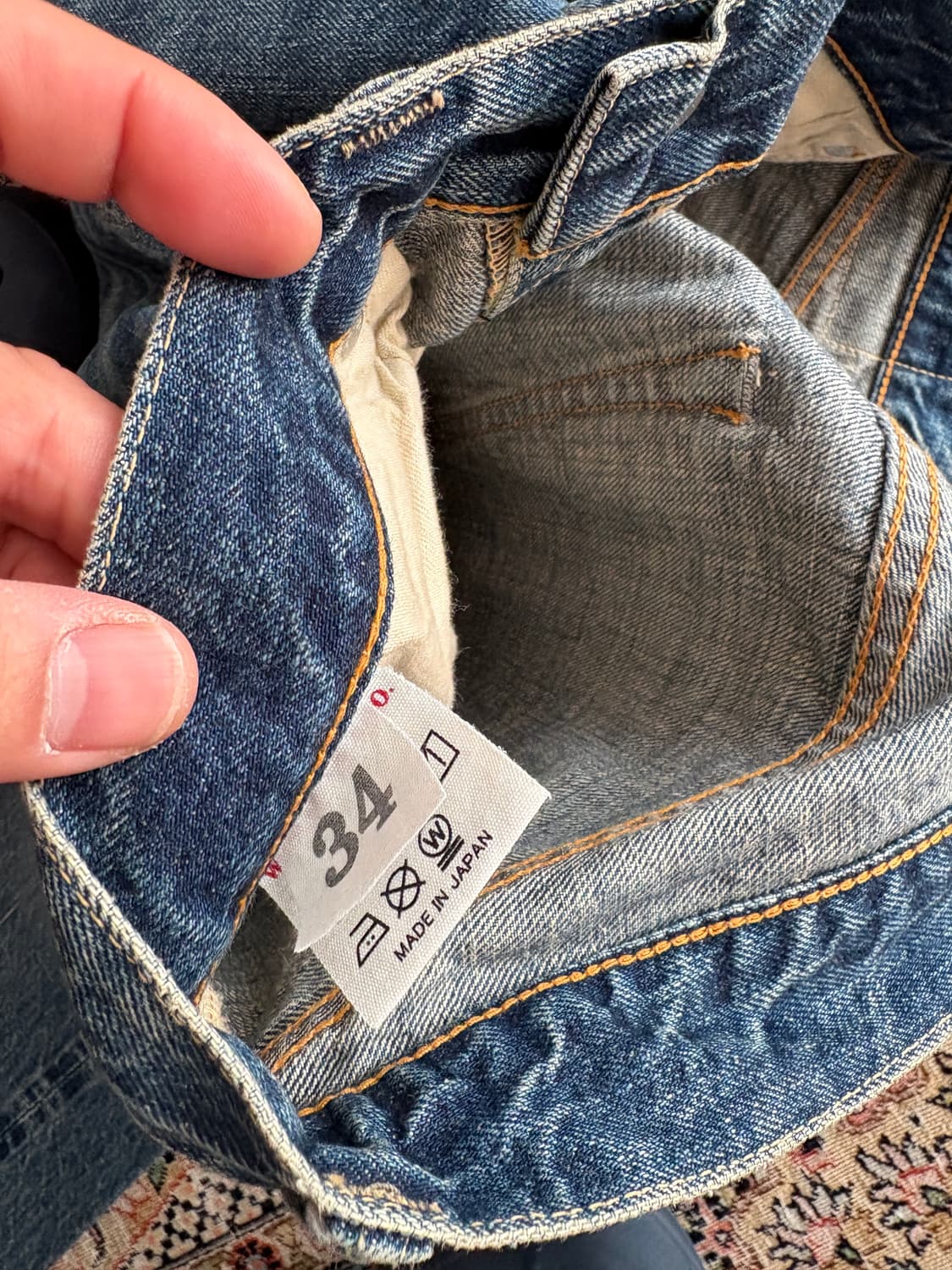 웨어하우스 used wash medium indigo 상품이미지7