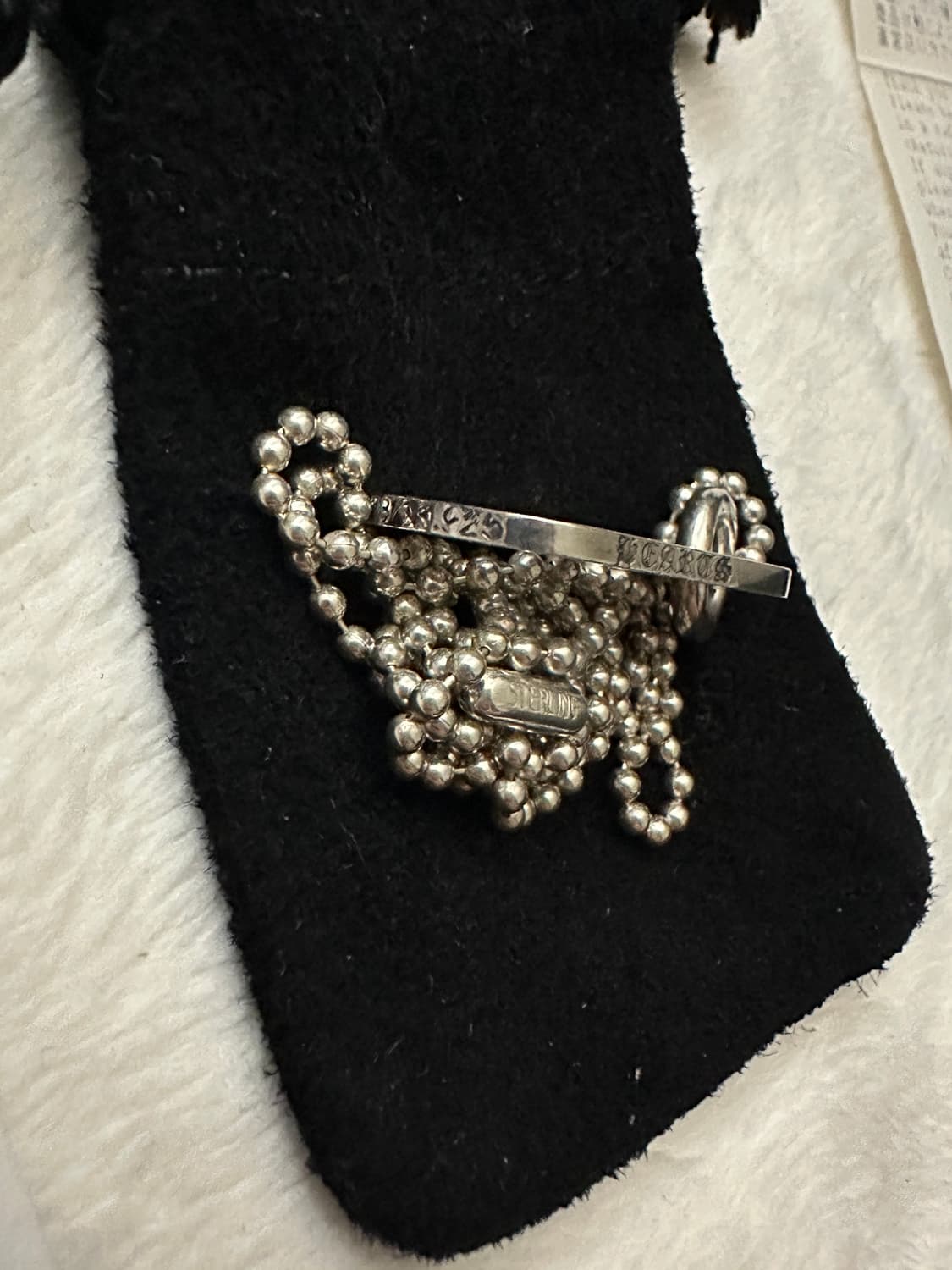 크롬하츠 도그택 스몰+정품 볼체인 상품이미지6