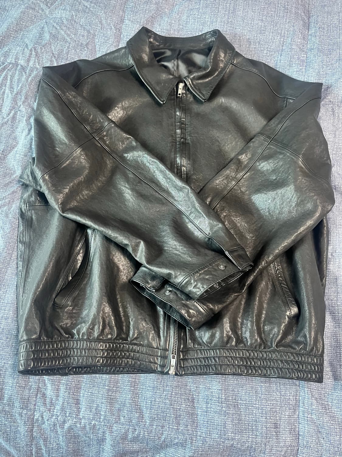 유스 레더 블루종 상품이미지2