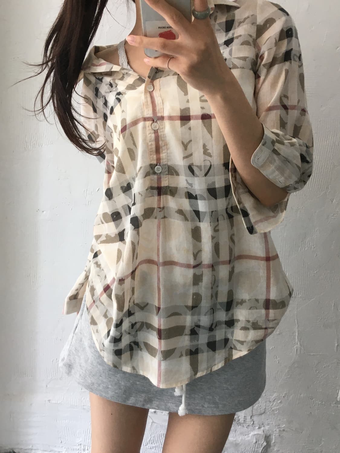 Burberry 버버리 브릿 하트패턴 코튼 셔츠 블라우스 상품이미지2