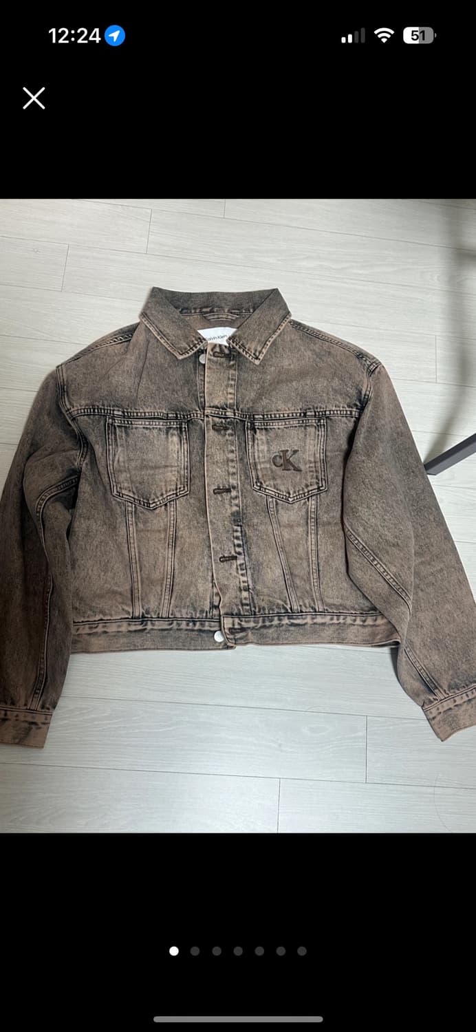 CK 캘빈클라인 브라운데님 박시 데님 자켓 M 상품이미지1