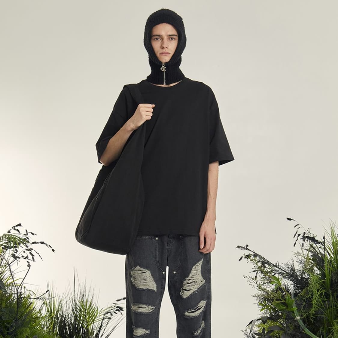 오와이 OY 팬츠 포켓 로고 크로스 백 가방 블랙 상품이미지3