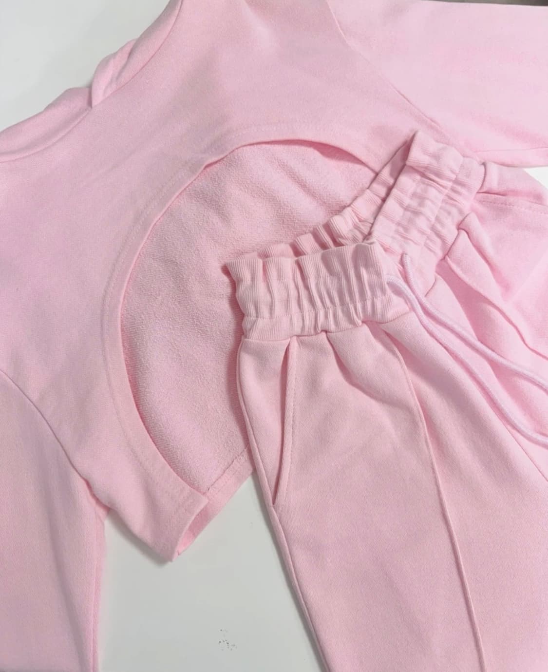 컷아웃 후드 조거 트레이닝 세트 (S) 상품이미지8