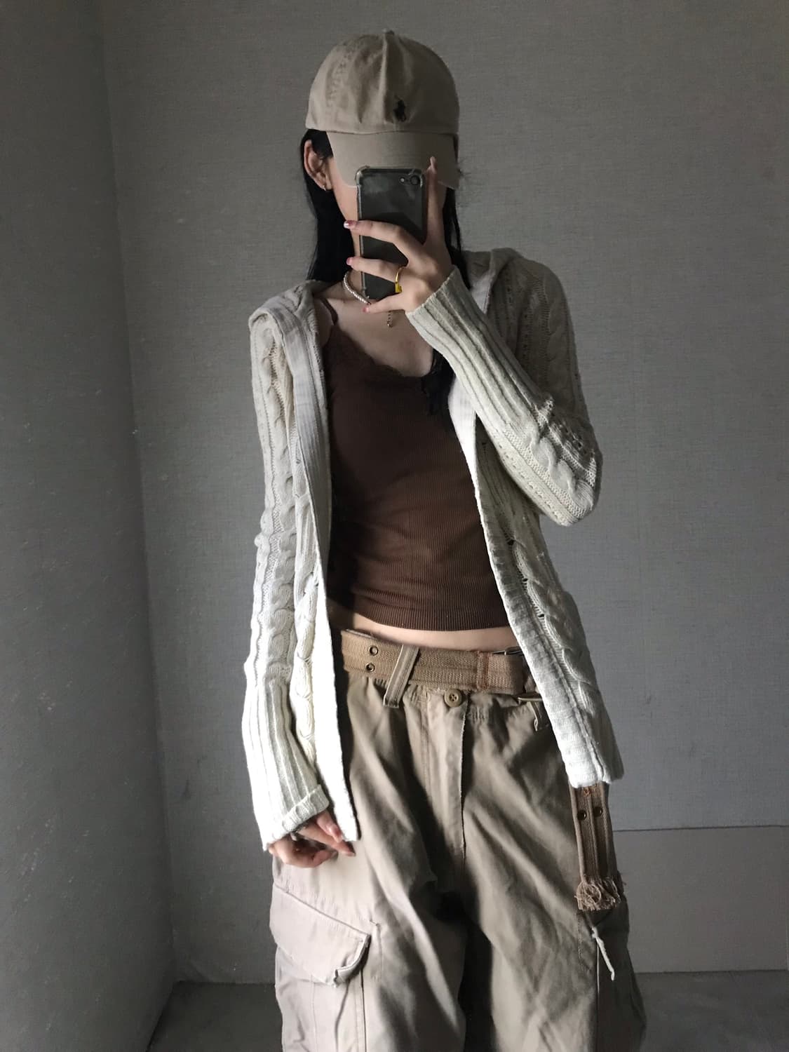 아베크롬비 아이보리 후드 가디건 상품이미지5