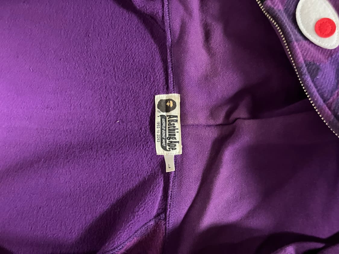 베이프bape 후드집업 퍼플/보라 상품이미지2