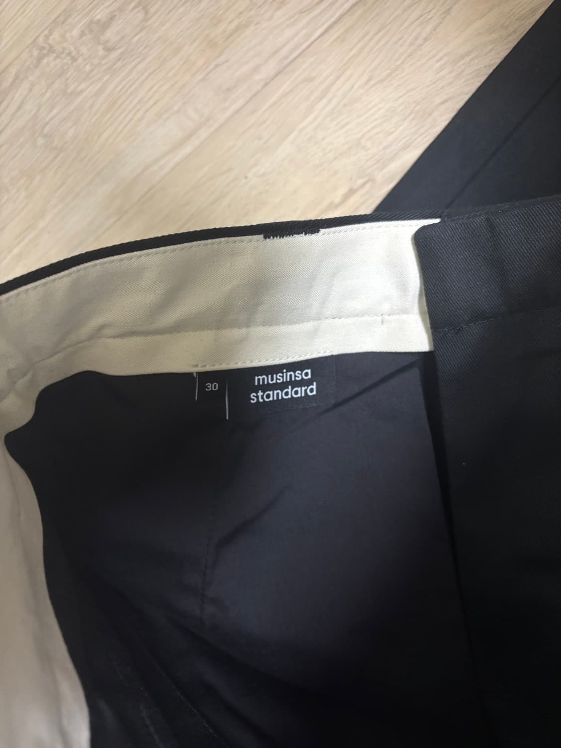 무신사 스탠다드 레귤러 치노 팬츠 블랙 30 상품이미지3