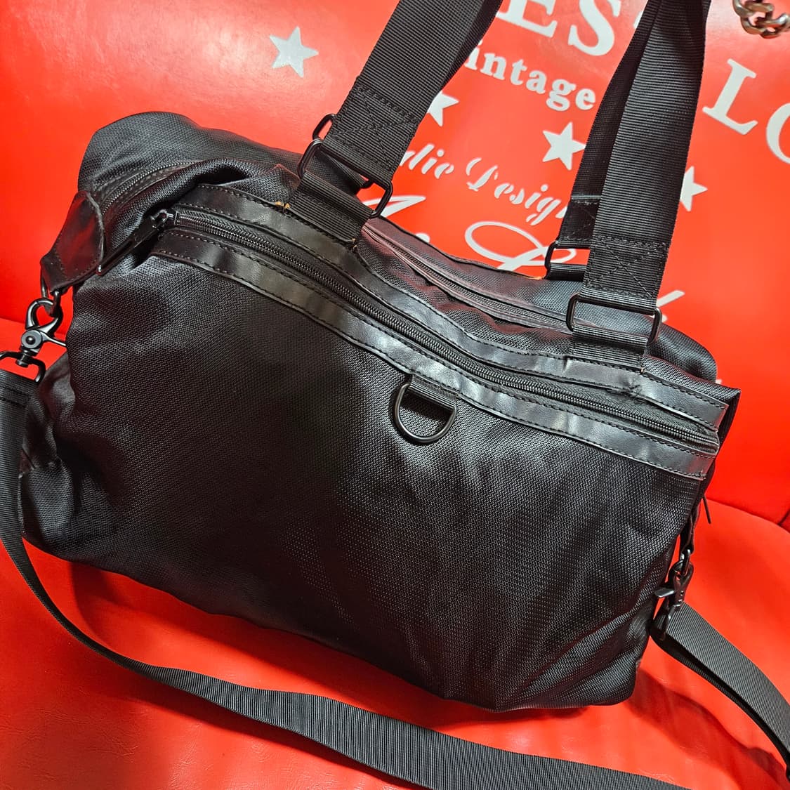 켈빈클라인 빈티지 Y2k 가죽 혼방 보스턴 토트백  상품이미지6