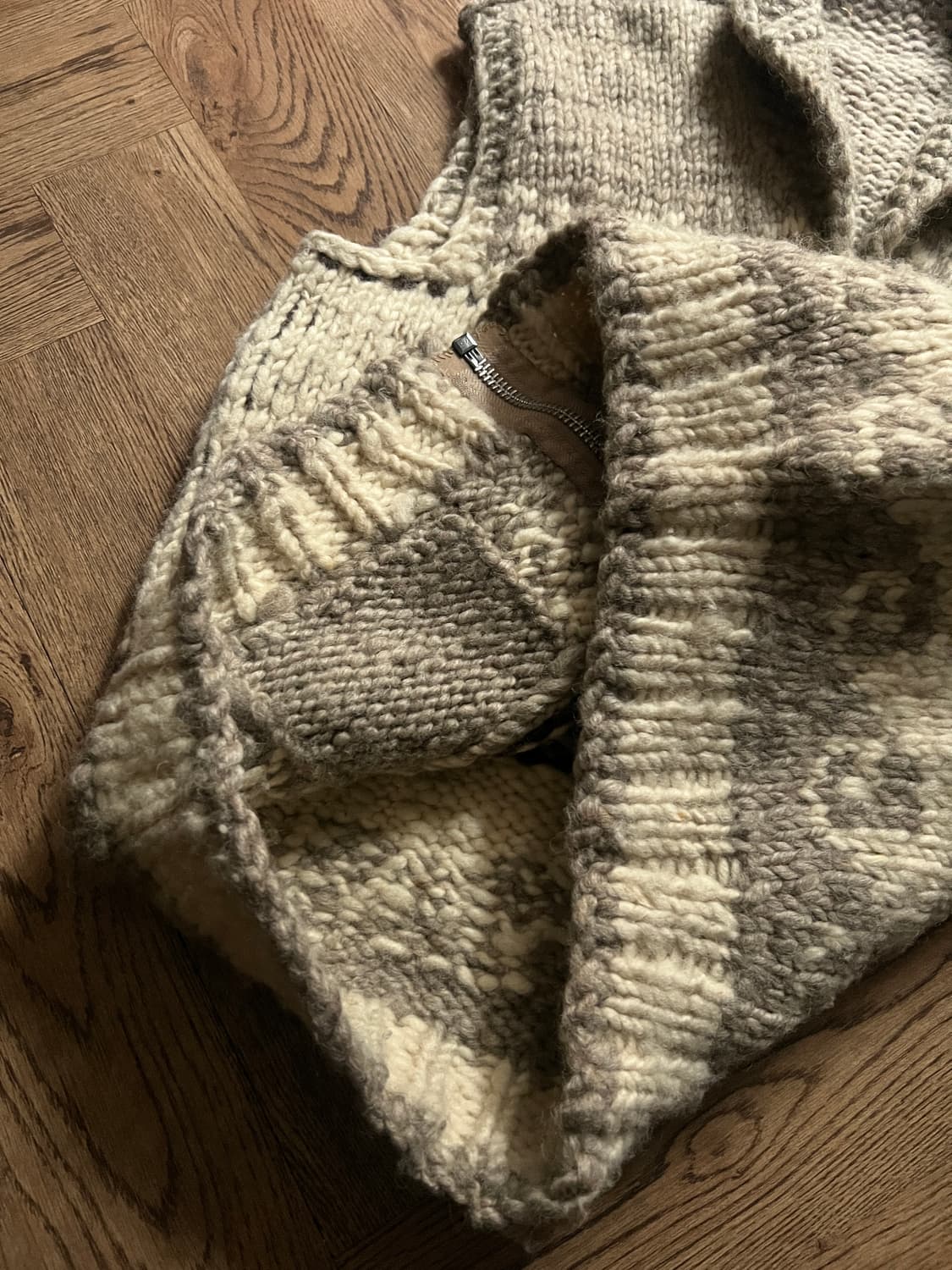 [XL]90's 캐나다 썬더버드 코위찬 집업 베스트 상품이미지5