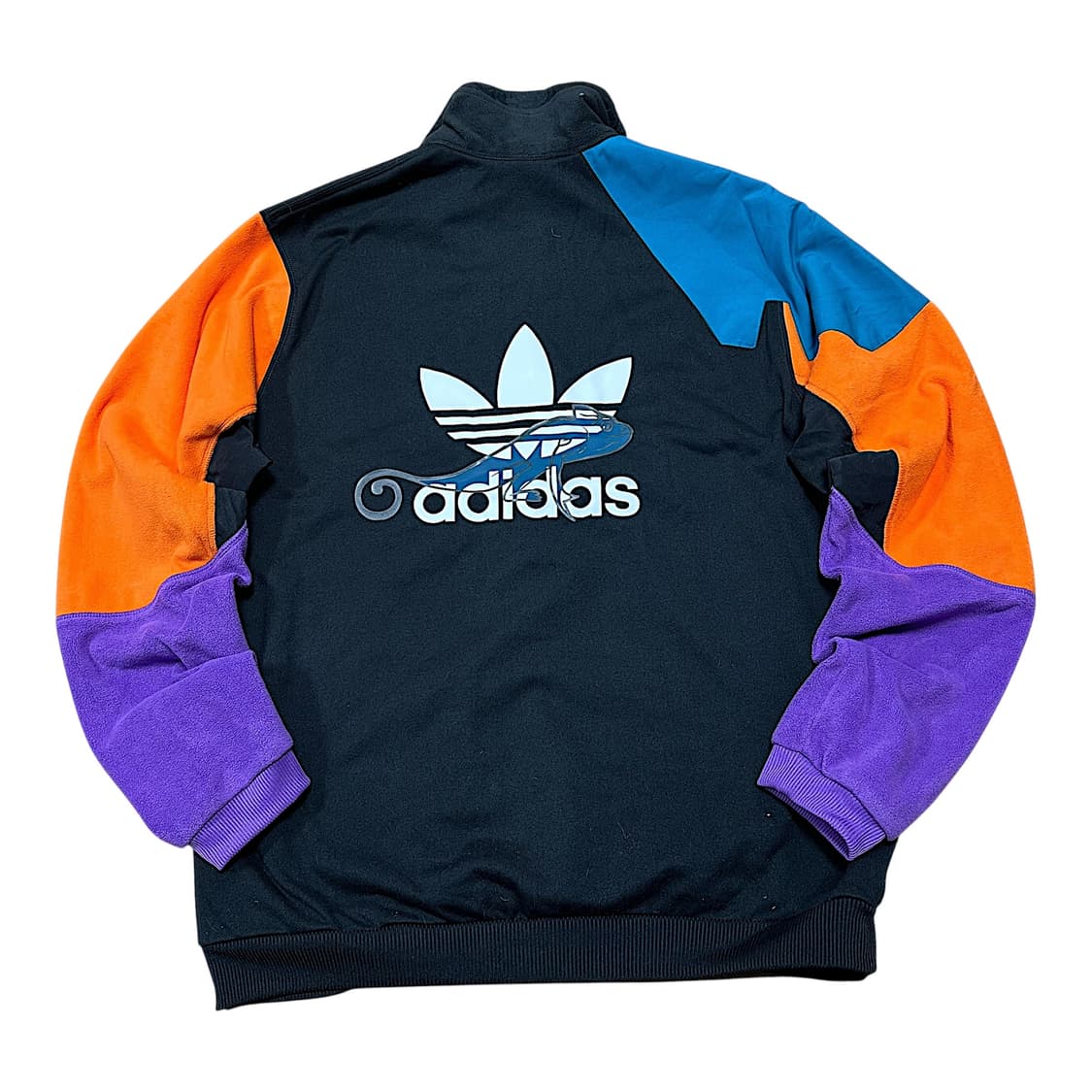 ✨ (세트) 아디다스 빅로고 배색 플리스 반집업  상품이미지2