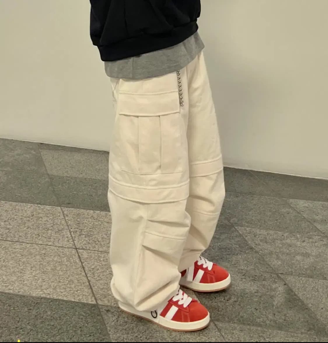 홀리웨이브 카고 팬츠 아이보리 1사이즈 상품이미지1