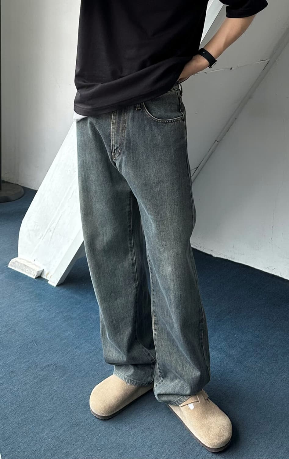 5pkt Denim wide straight pants 상품이미지9