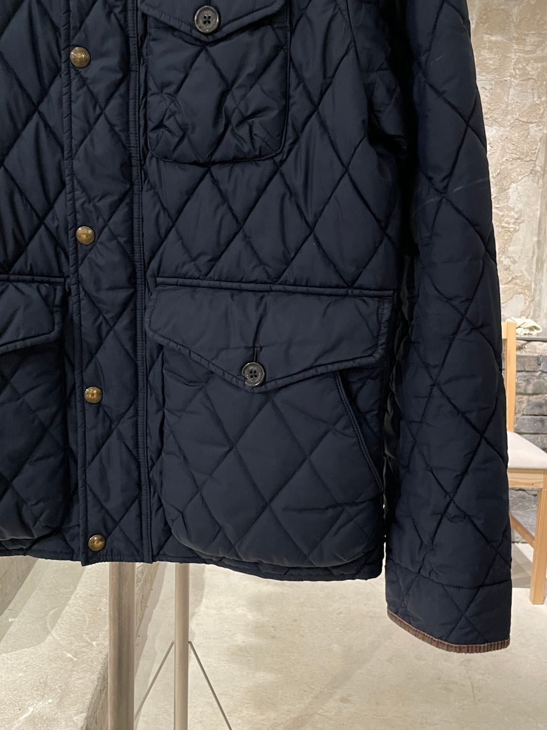 폴로 랄프로렌 다크 네이비 패치 로고 퀼팅 자켓 상품이미지5