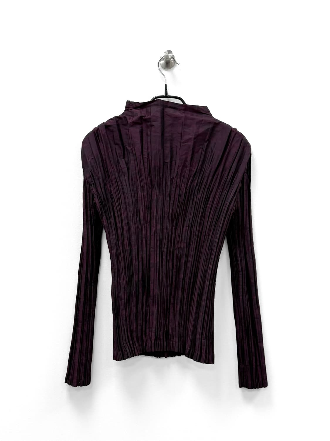 이세이미야케 모크넥 플리츠 퍼플 버튼 셔츠 상품이미지3
