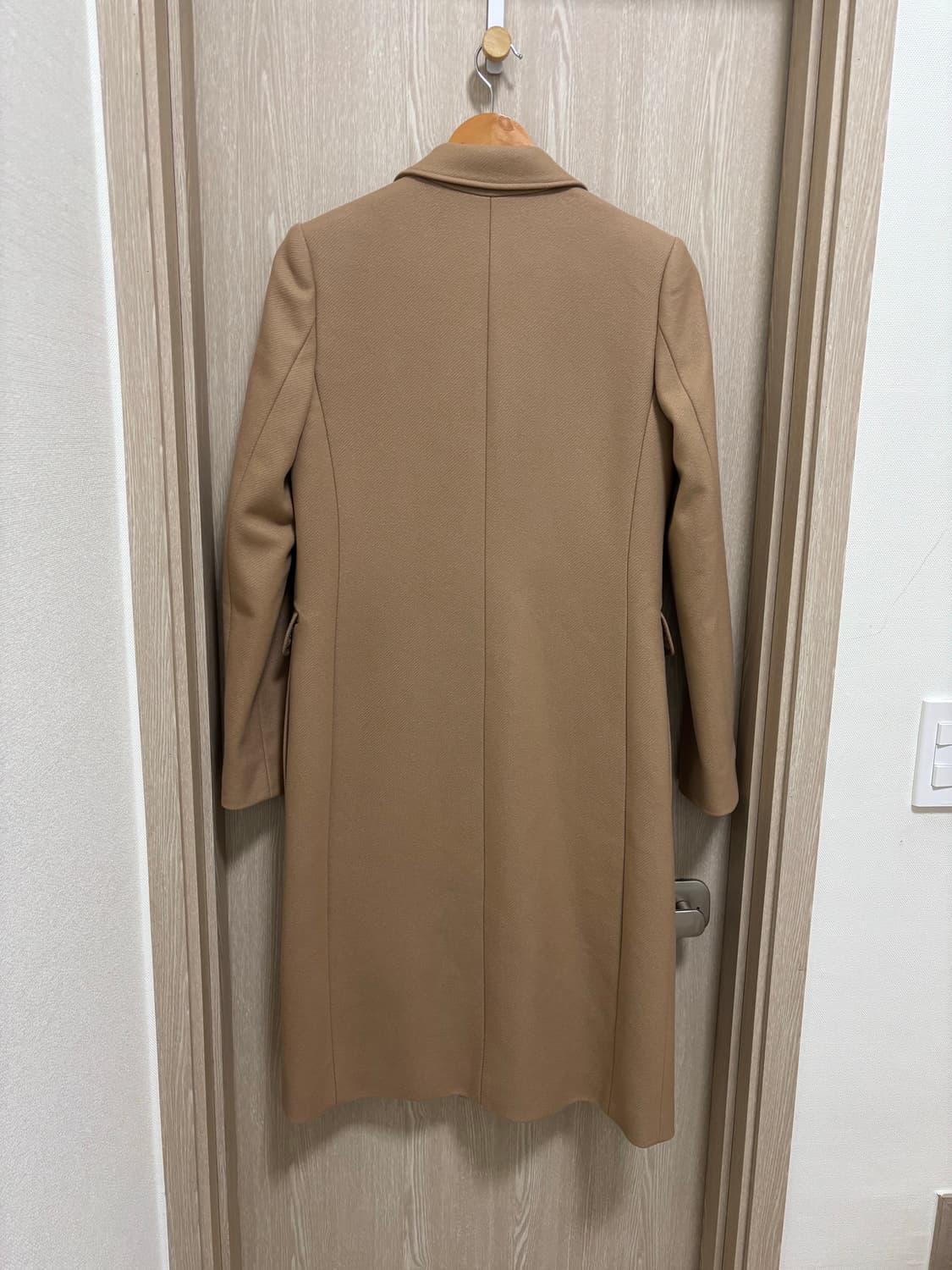 민트급)띠어리 여성 울캐시미어 롱코트P사이즈/살색톤베이지 상품이미지3