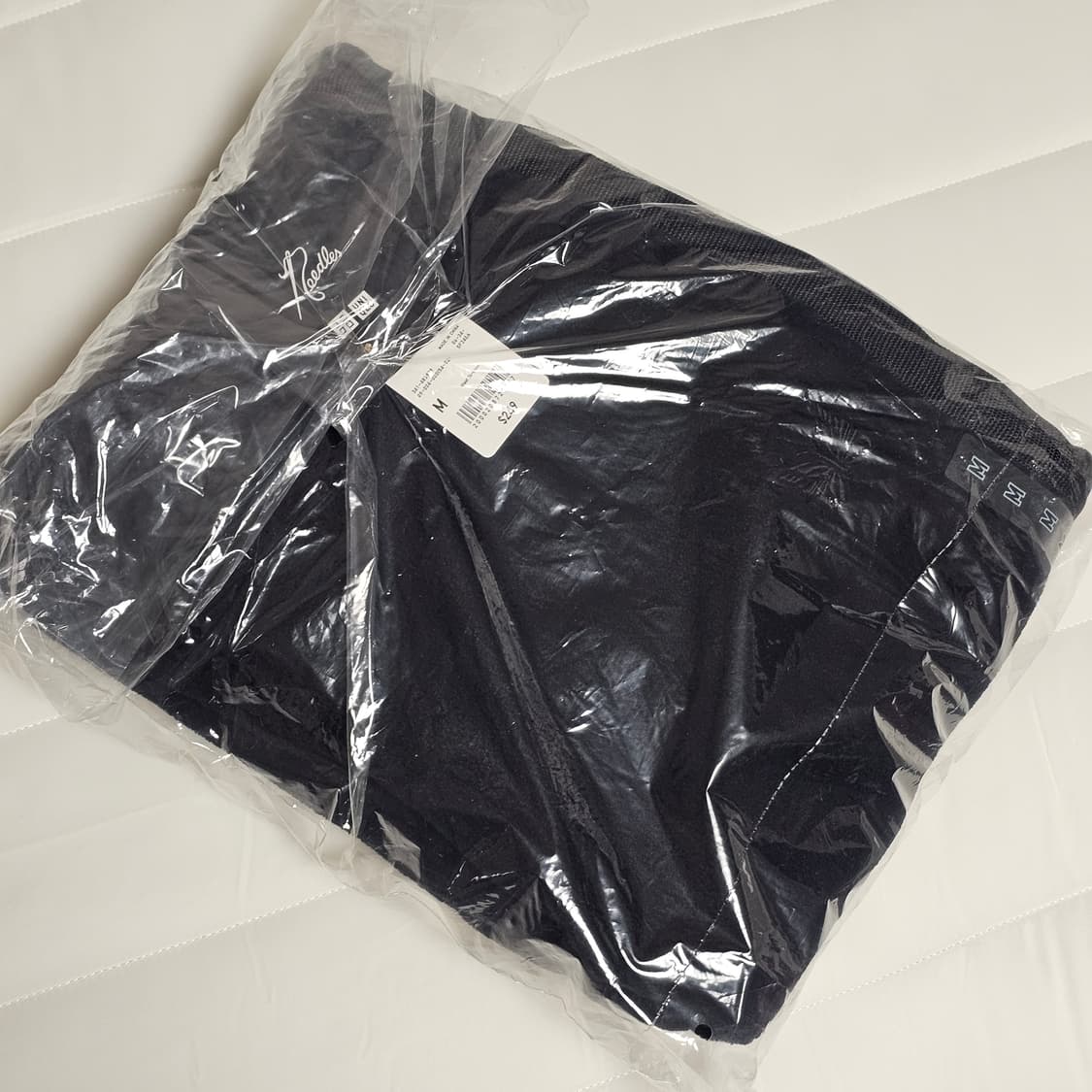 M 미개봉 새제품) 유니클로 X 니들스 후리스 와이드팬츠 블랙 상품이미지3