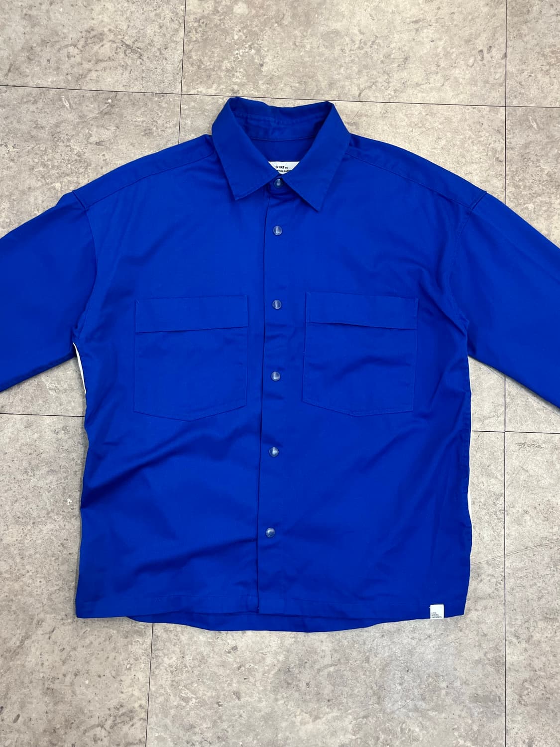 라이풀 스냅 오버 버튼 셔츠 블루 S #csz3664 상품이미지4