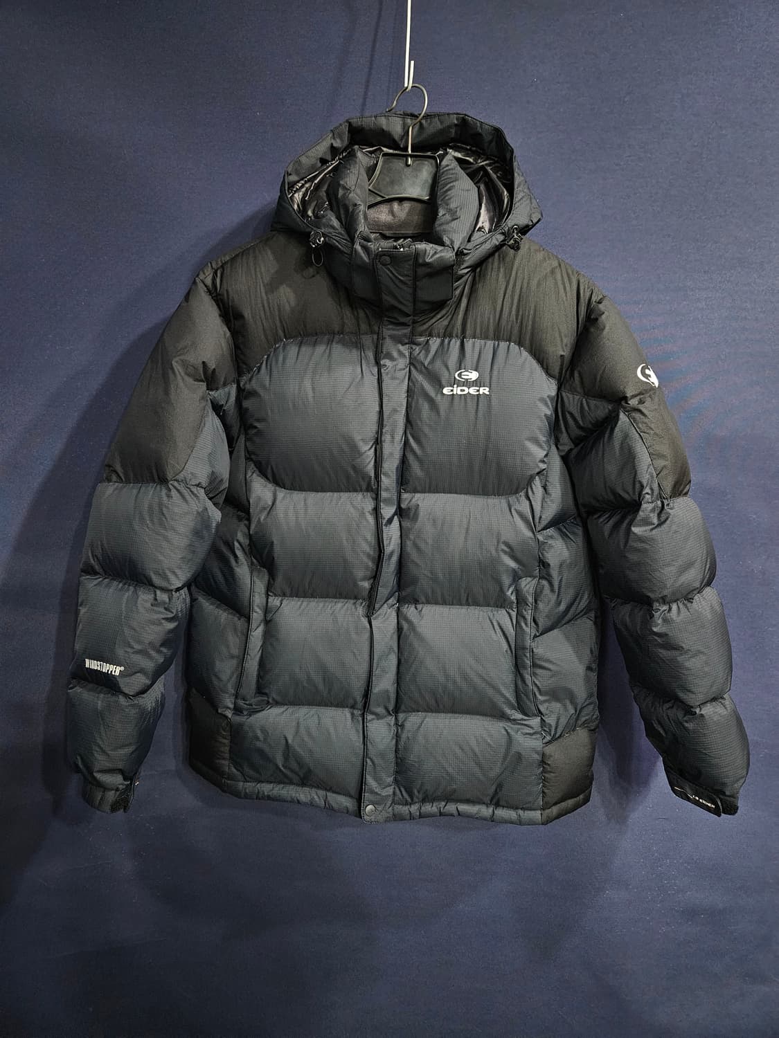 아이더 윈드스토퍼 다크네이비 남성 100 구스다운 패딩  상품이미지1