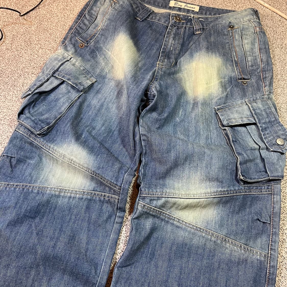 Vintage 빈티지 데님 카고 팬츠 상품이미지2