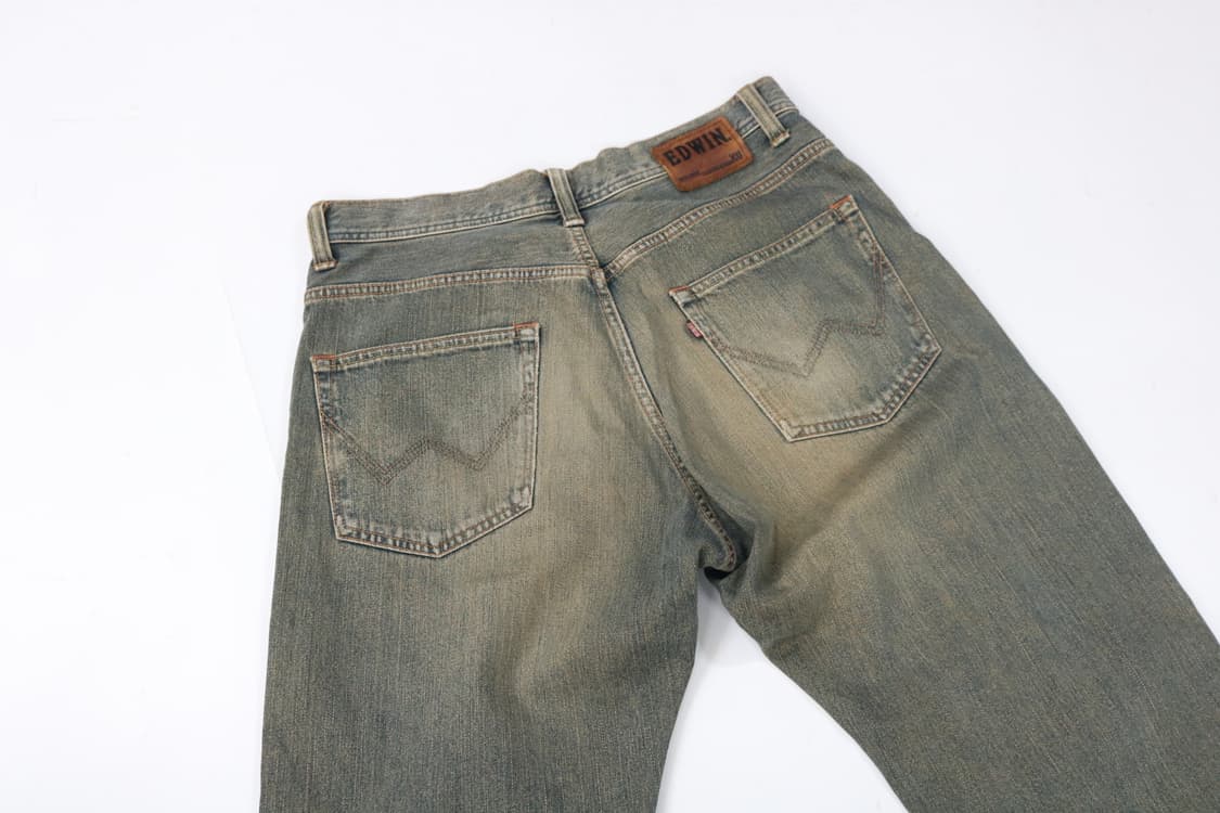 에드윈(EDWIN) 빈티지 엑스트라 배기 워싱 데님 팬츠 (34) 상품이미지4