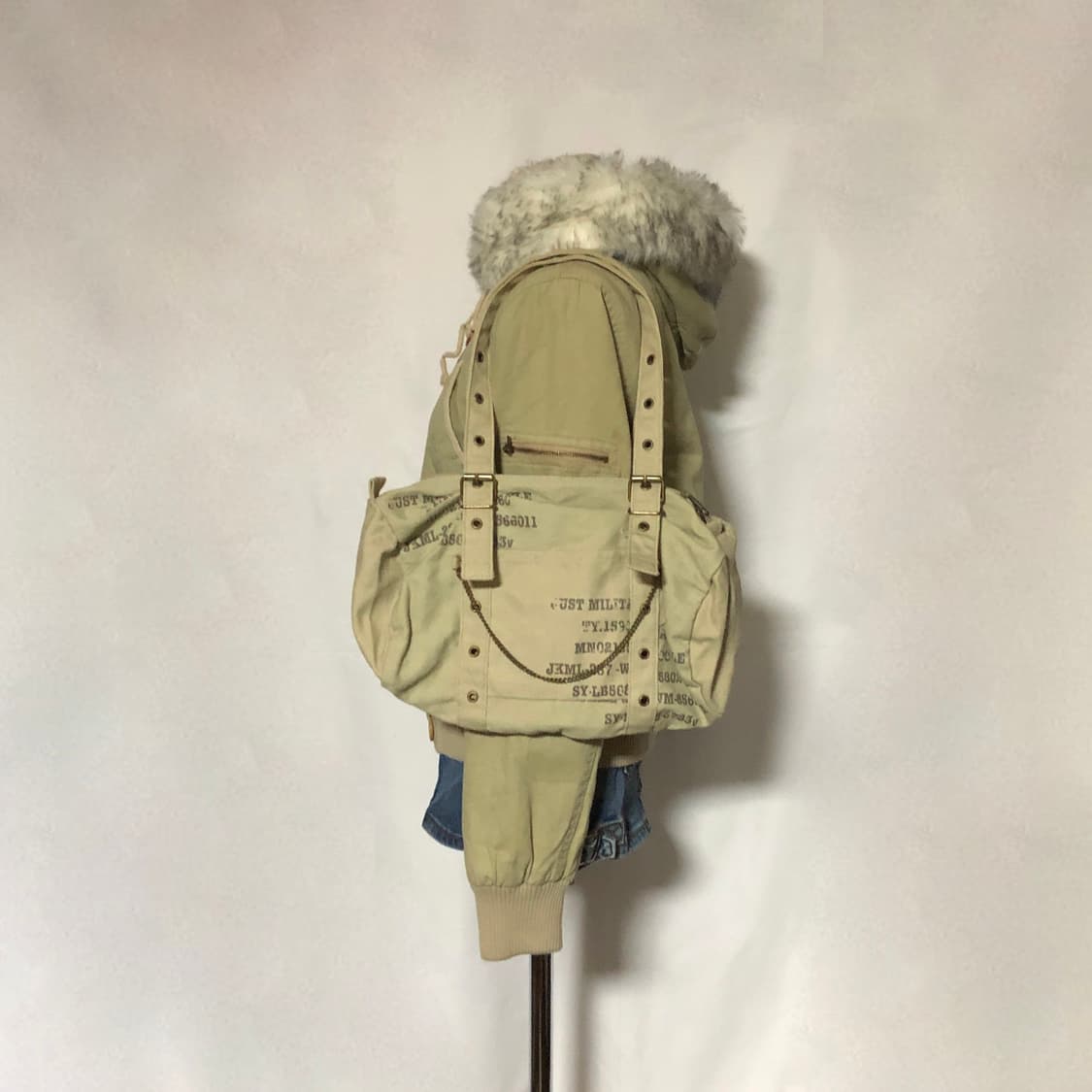 밀리터리 레터링 숄더백  상품이미지7