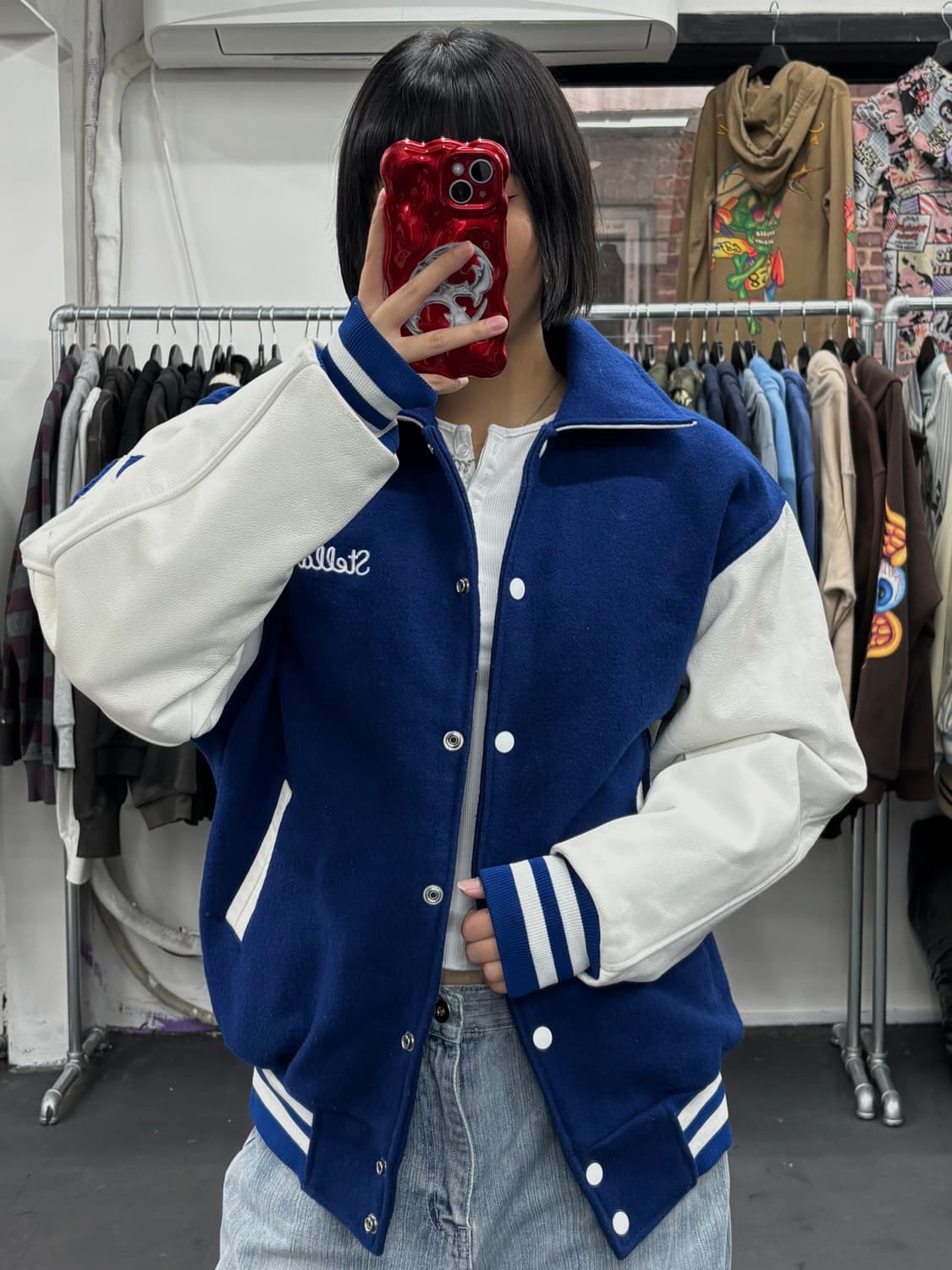 Mary’s Clothing 레더암 바시티 자켓 상품이미지2