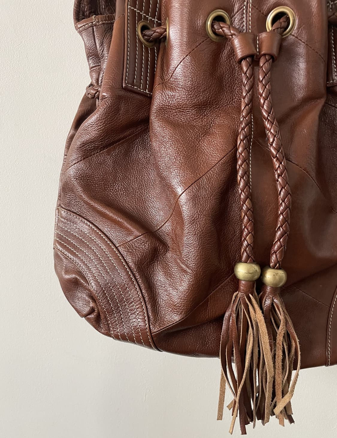 vintage stitch tassel bucket bag 상품이미지4