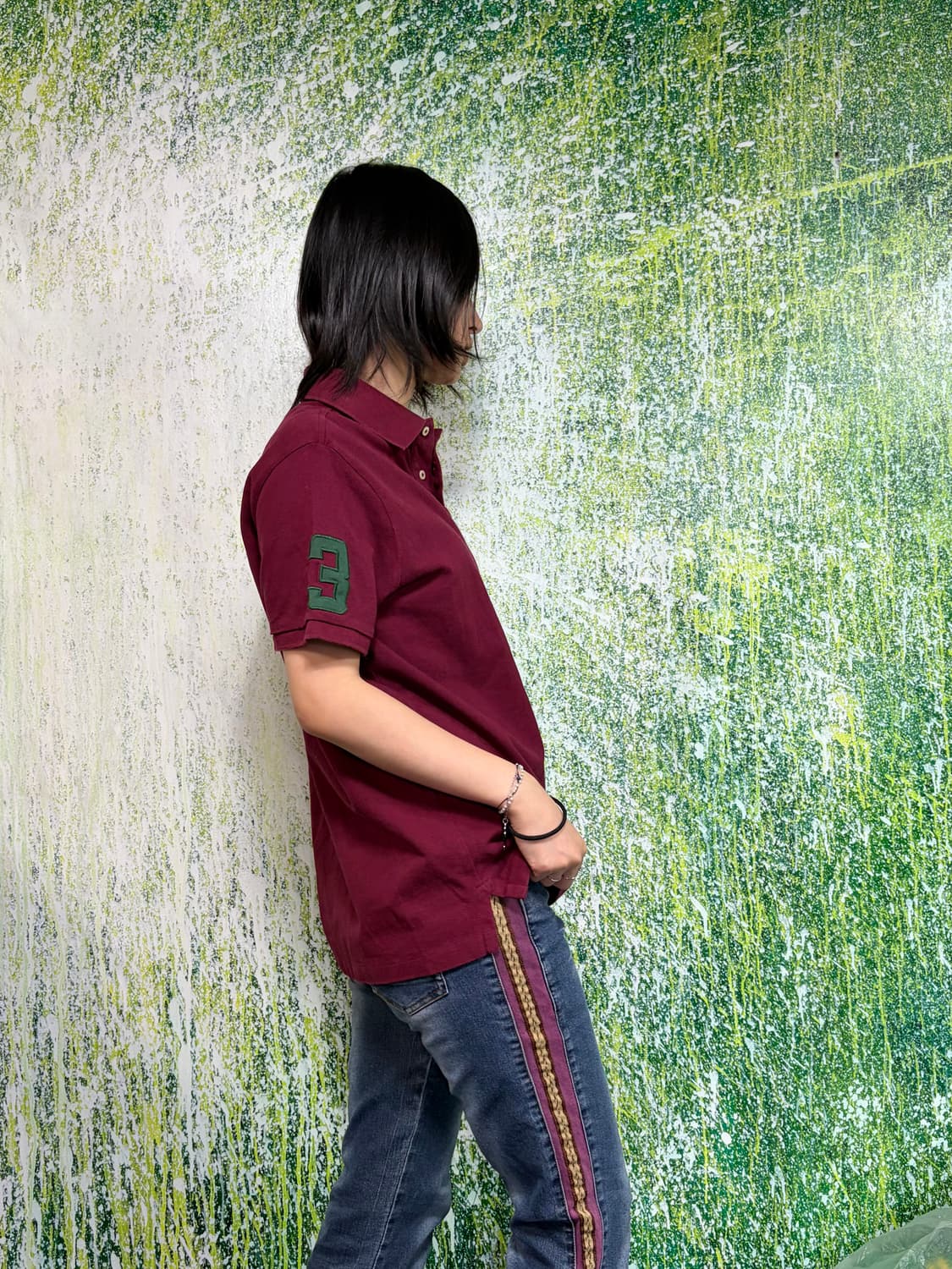 폴로 빅포니 치프키프 와인 버건디 반팔 카라 티셔츠 M 상품이미지5