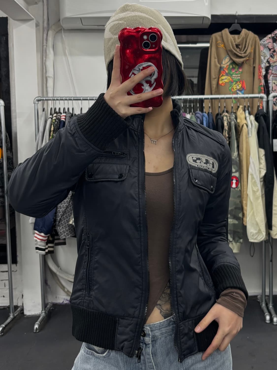 히스테릭 글래머 Rock 네이비 자켓 상품이미지4