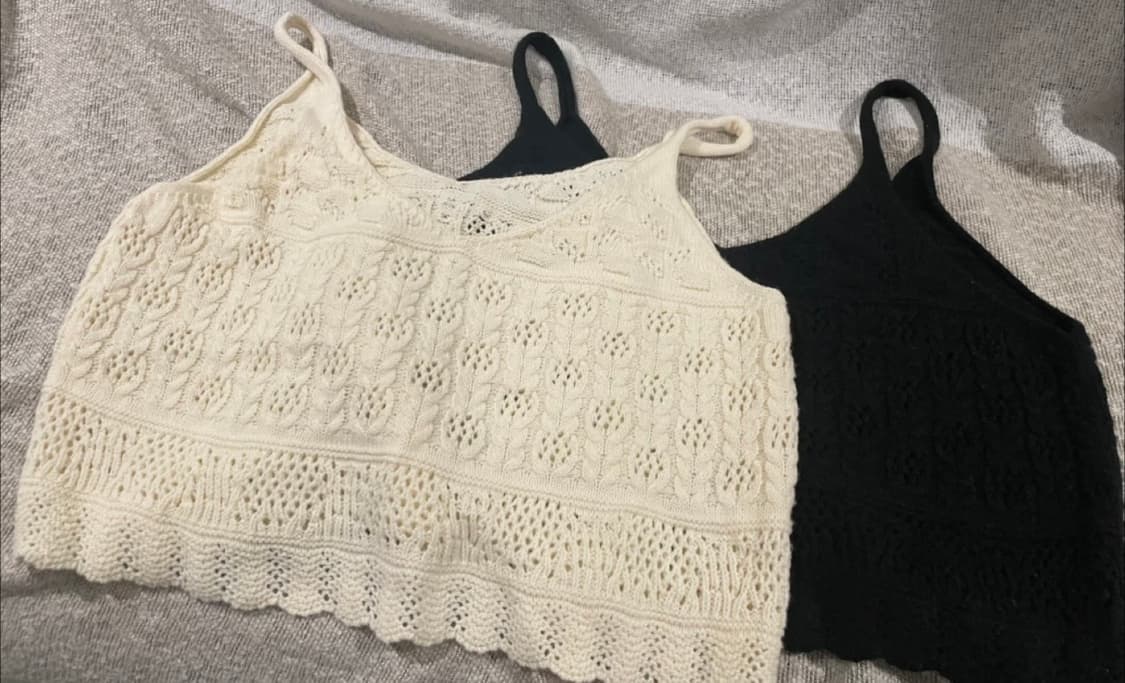 니트 뷔스티에 블랙,화이트 일괄  상품이미지1