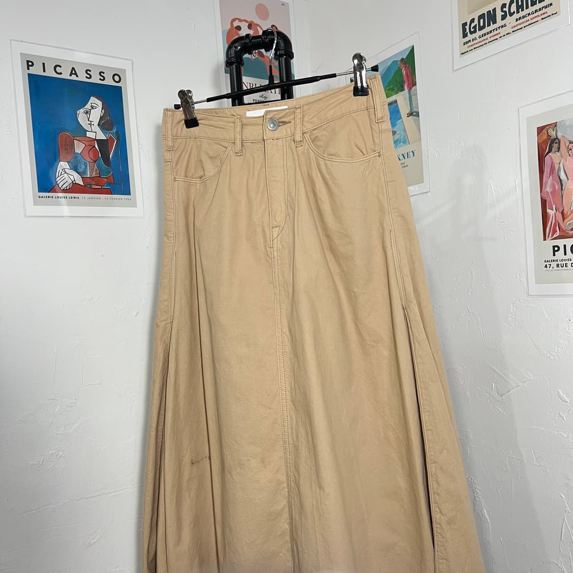 A라인 코튼 롱 스커트 상품이미지4