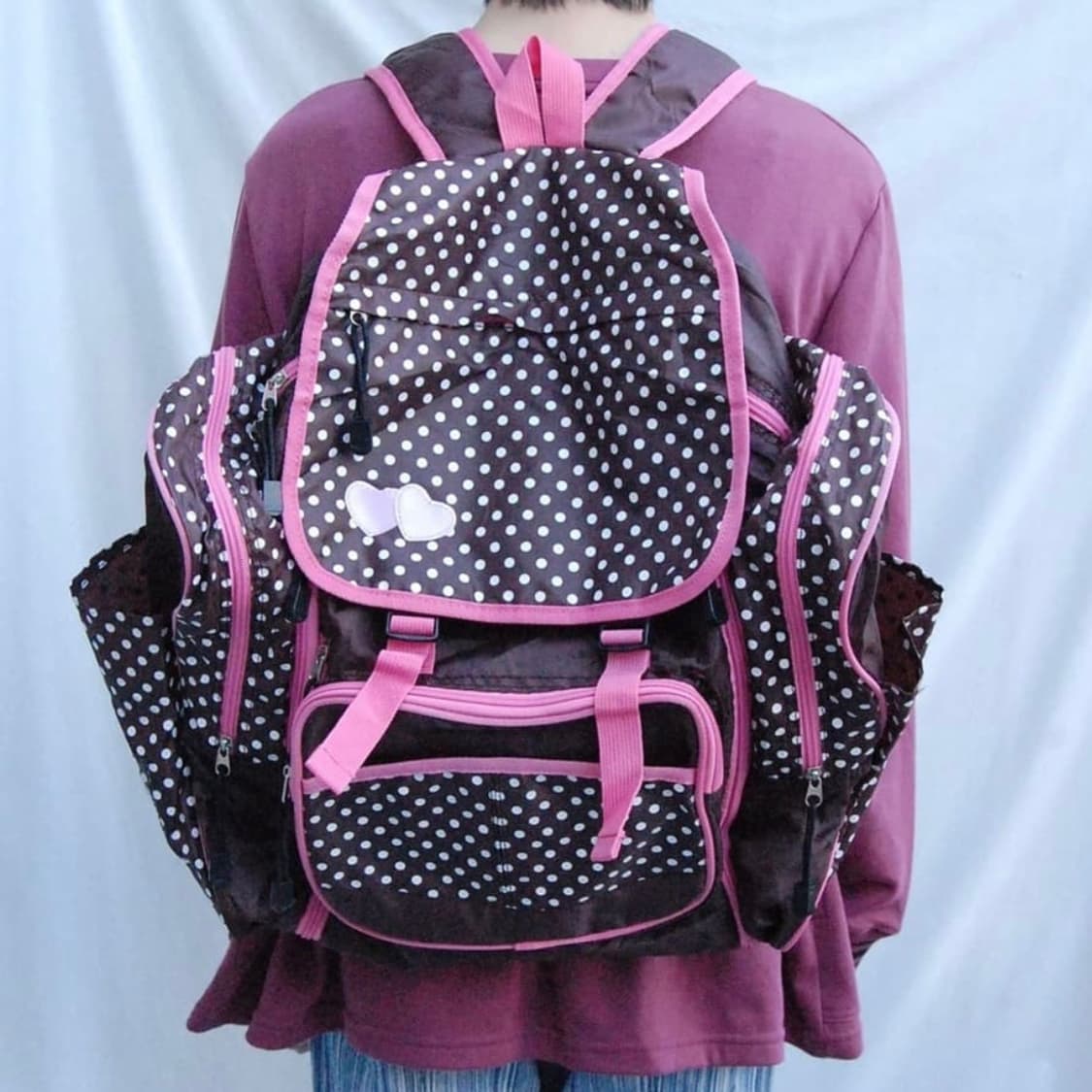 빈티지 도트 백팩 상품이미지2